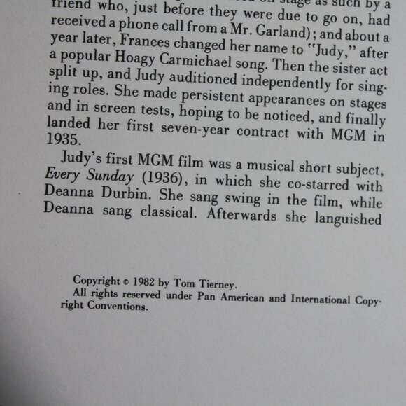 Vintage Judy Garland Paper Doll book Unused Tom Tierney - Picture 6 of 10